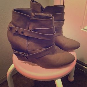 Taupe booties